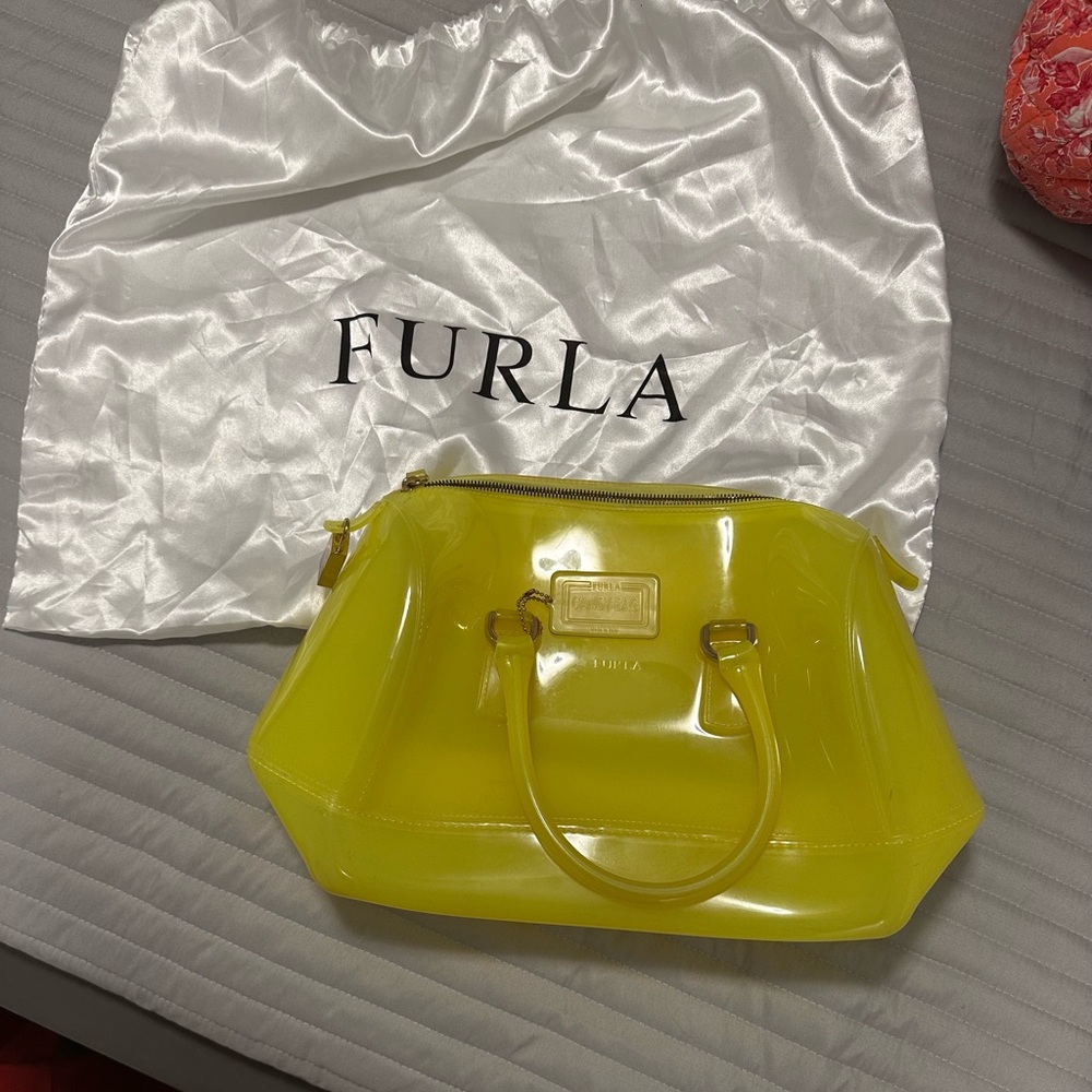Authentic Furla Yellow Handbag